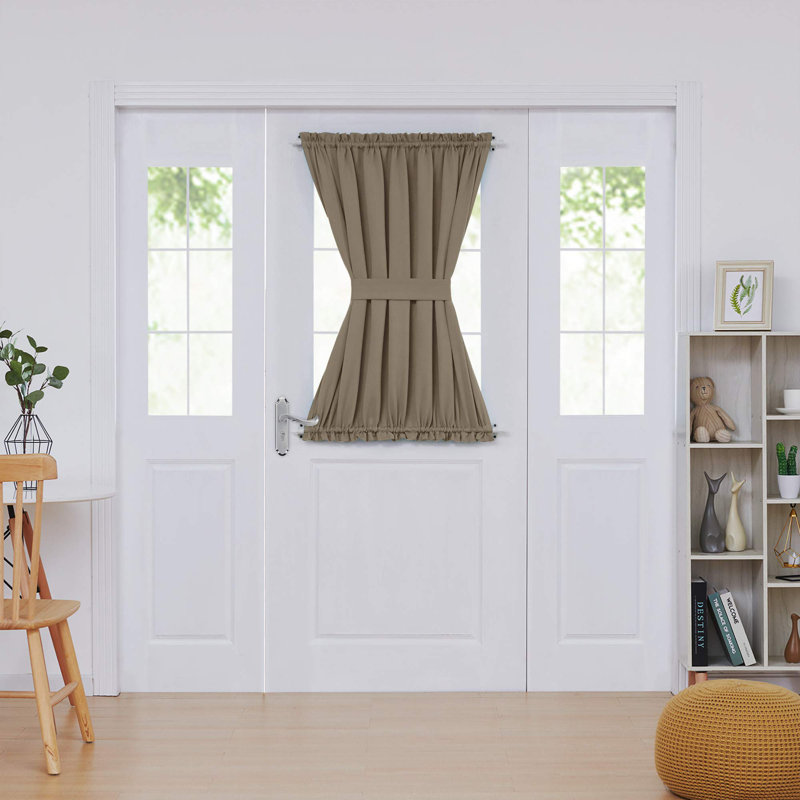 Penryn Room Darkening Curtain Single Panel, 54" W x 40" L, Khaki