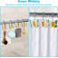 12 crochets décoratifs en résine anti-rouille pour rideaux de douche, chambre à coucher, salon