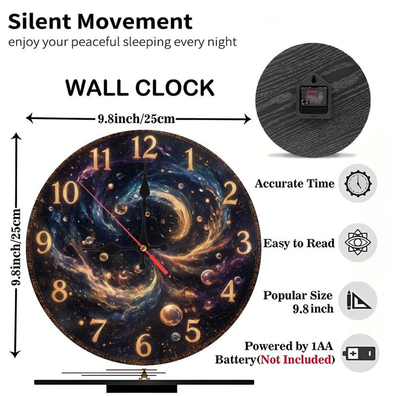 Horloge cosmique avec bulles de nébuleuse