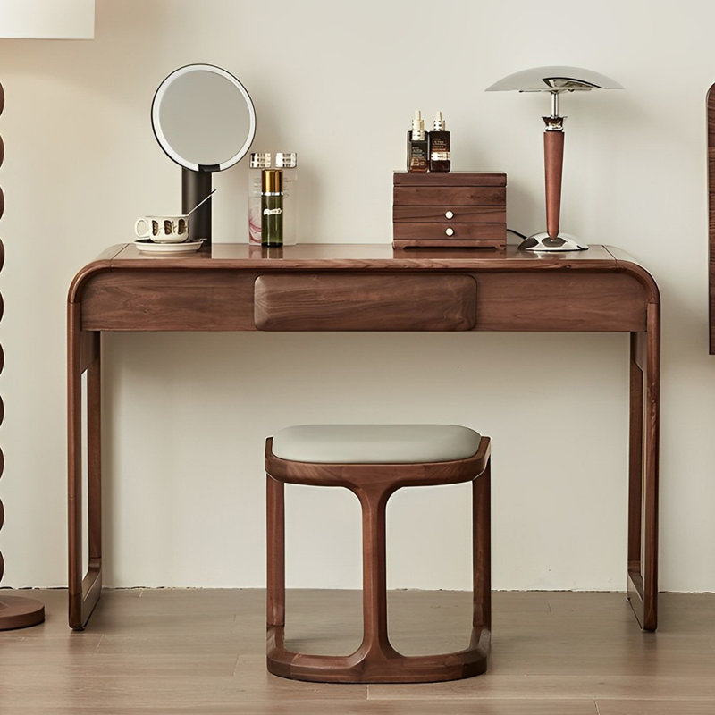 Japanese retro style solid wood dressing table
