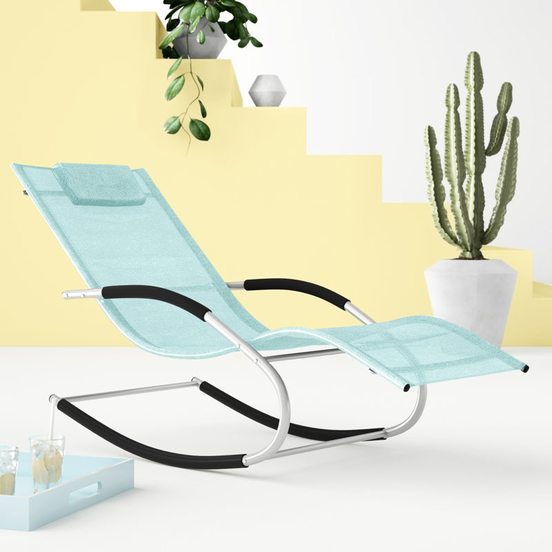 Caruthers 149cm Long Single Chaise, Light Blue