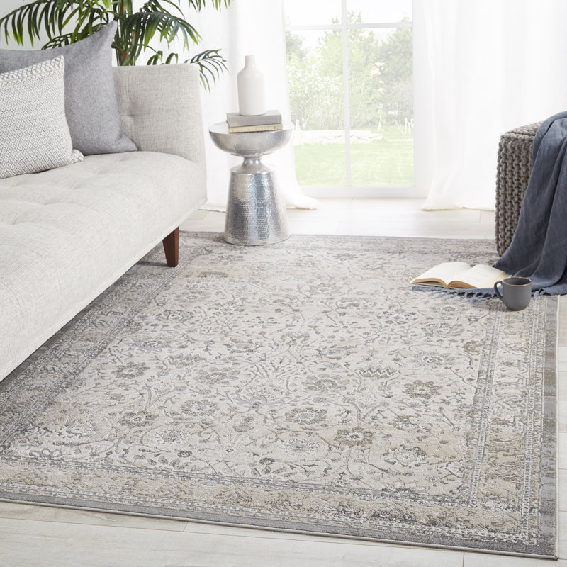 Tapis oriental gris / beige Lynnette, Rectangle 5 pi x 7 pi 6 po