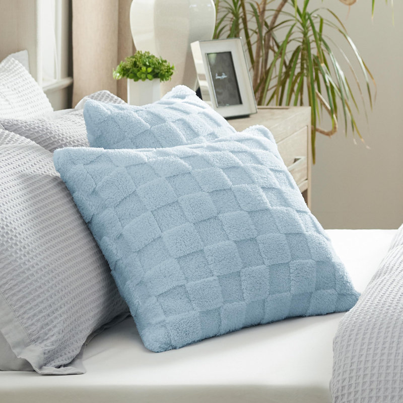 Housses de coussin à rayures, Bleu mer