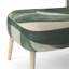 Chaise d'appoint Abstract Shapes - Chaise d'appoint verte et beige Minimal Curves I-925040042