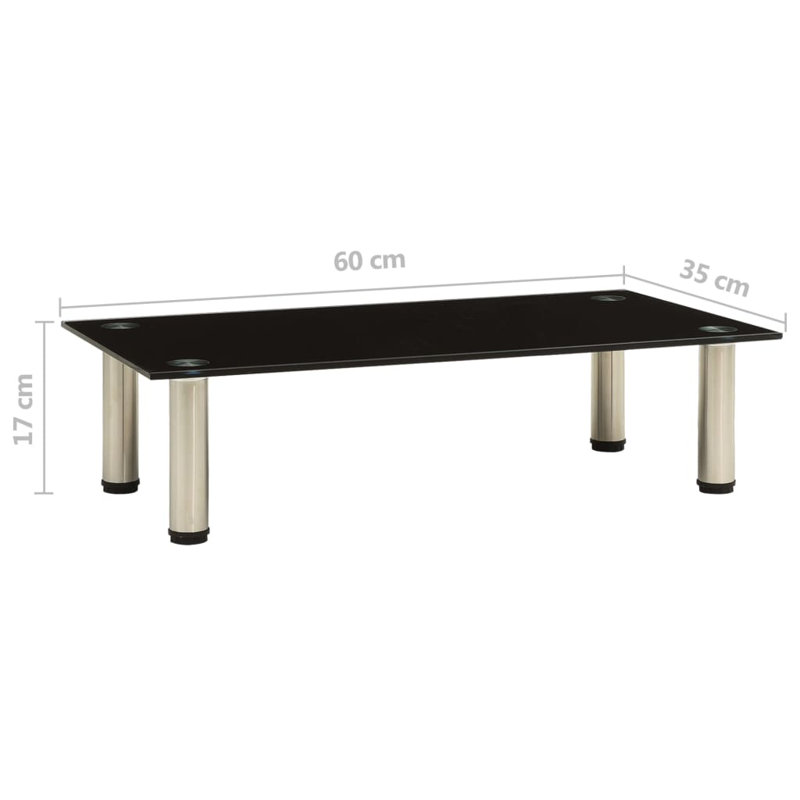 Prattsville TV Stand for TVs up to 32", 17" H x 60" W x 35" D, Black/Silver
