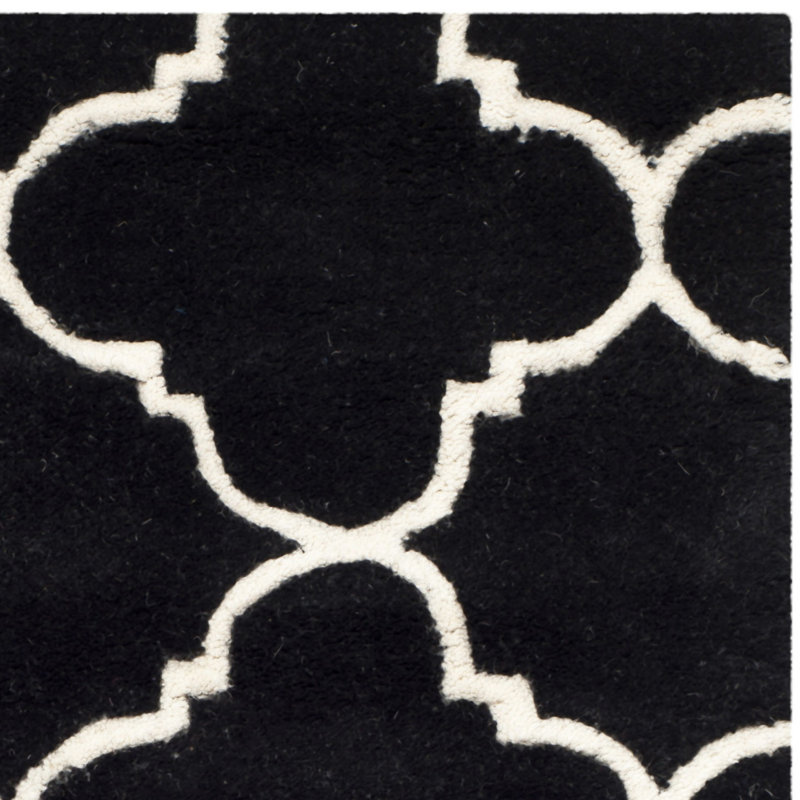Tapis en laine touffeté à la main Carolene, Carré 7 pi