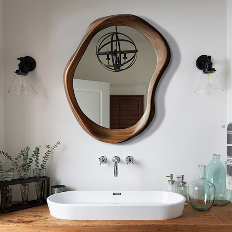 Miroir mural en bois aggloméré Free Form, 31.50"×25.59"×1.97"