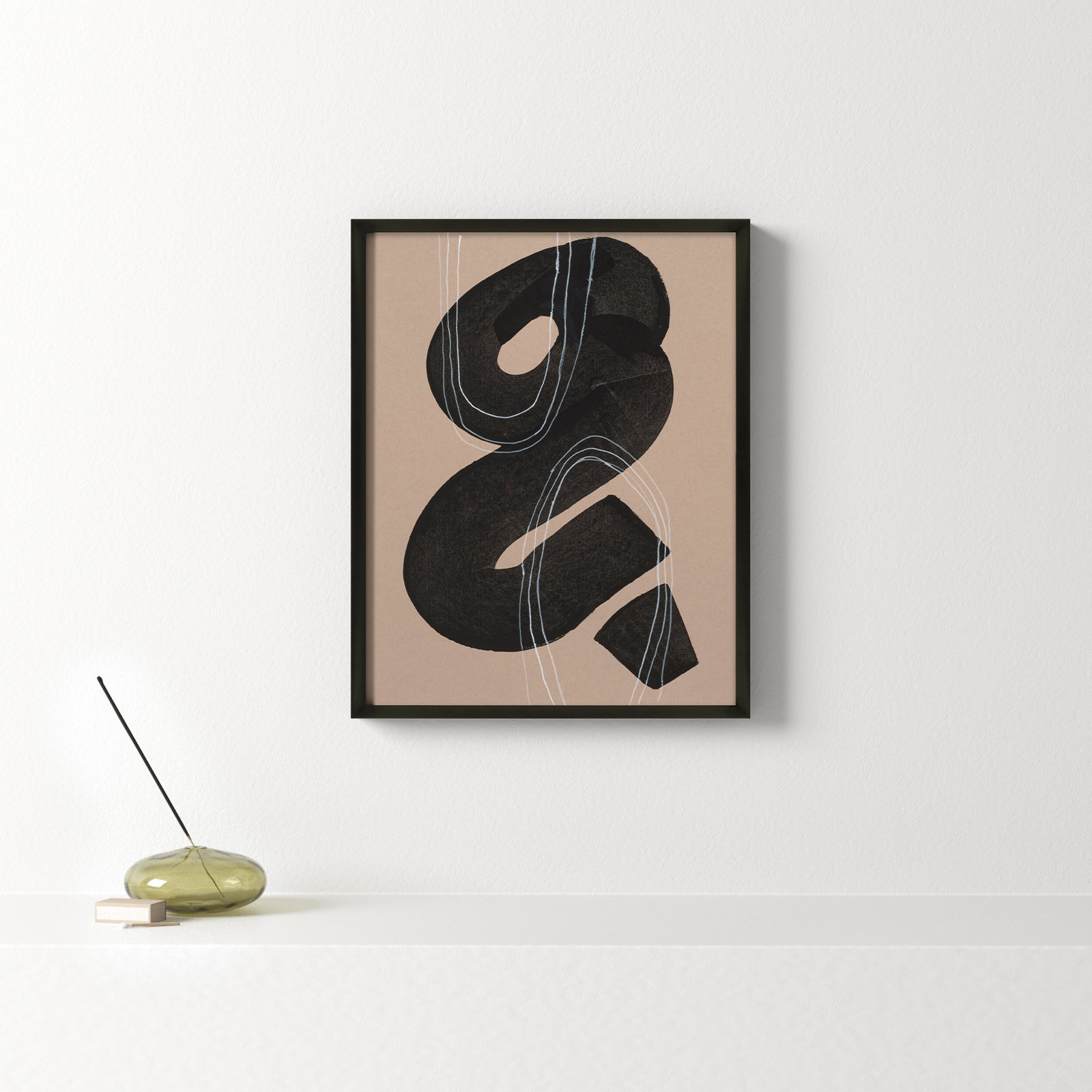Free Form 5 by Andrea Stokes, Black Framed, 20" H x 16" W x 1.25" D