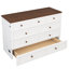 Commode lit escamotable en pin massif avec station de charge et grand tiroir de rangement-755150813