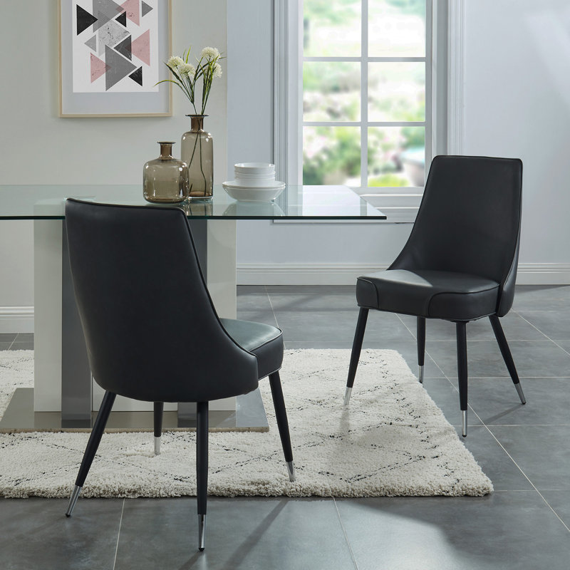 Chaise d'appoint en métal Amena, Gris