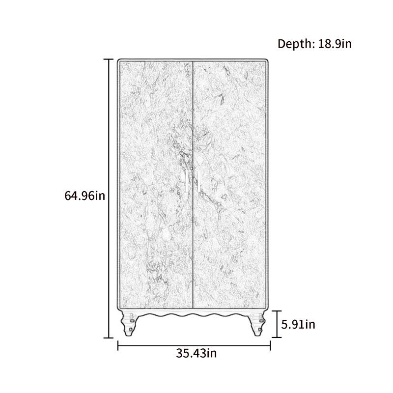 Garde-robe moderne pour chambre double, Rose / blanc ivoire