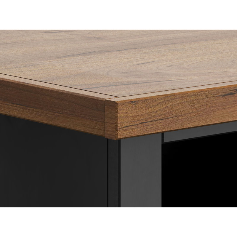 Classeur 1 tiroir 22 pouces, aucun assemblage requis et finition whisky, Noir