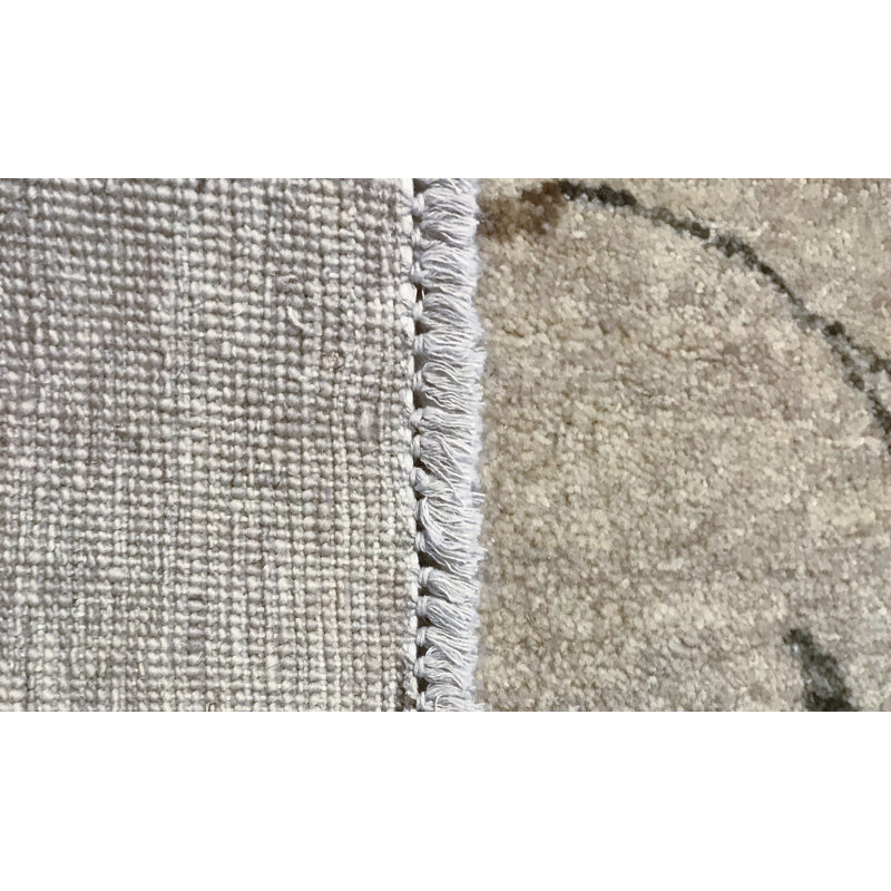 Hand-Knotted High-Quality Beige Area Rug