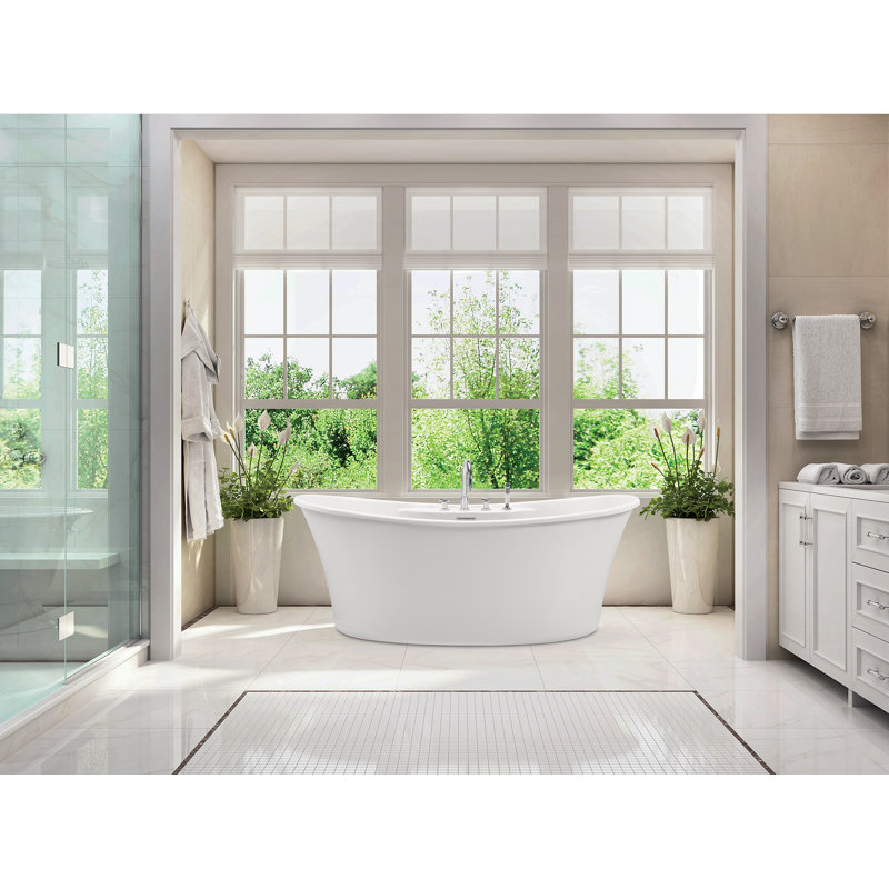 Loretta 1 66.5" Freestanding Air Bathtub, White