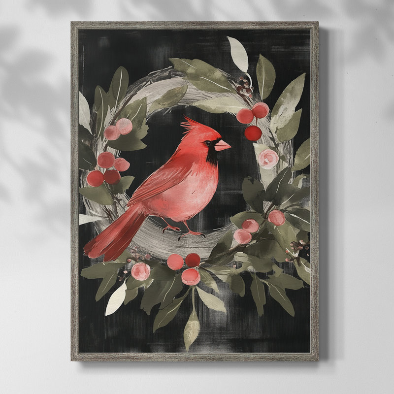 «Christmas Holiday Art Cxxxiv», reproduction d'art encadrée - bois massif, H 11 po x l 9 po