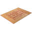 Tapis unique noué à la main Eclectic - orange, 8 pi 10 po x 12 pi
