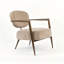 Chaises d'appoint modernes, structure en métal brun clair, salon spacieux pour la maison