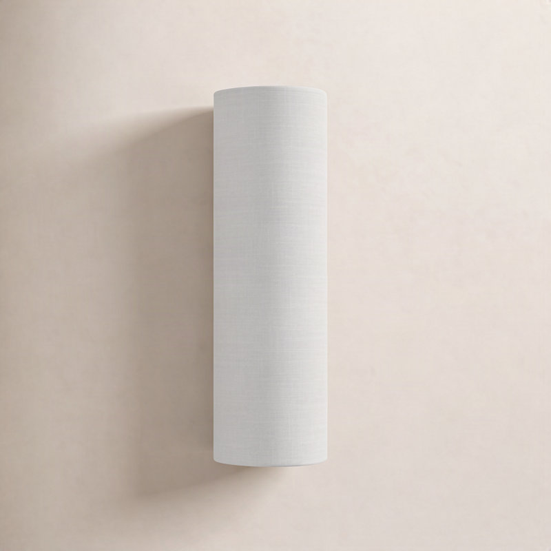 Everie LED Flush Mounted Sconce, White Linen