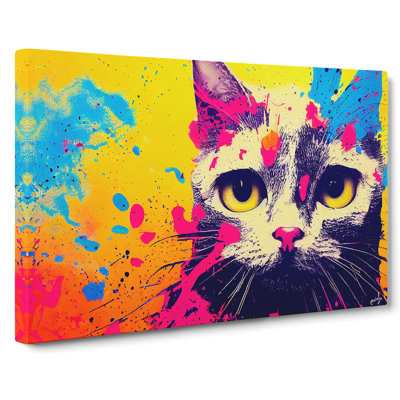 Cat Splashed Vol.4 Abstract - Wrapped Canvas
