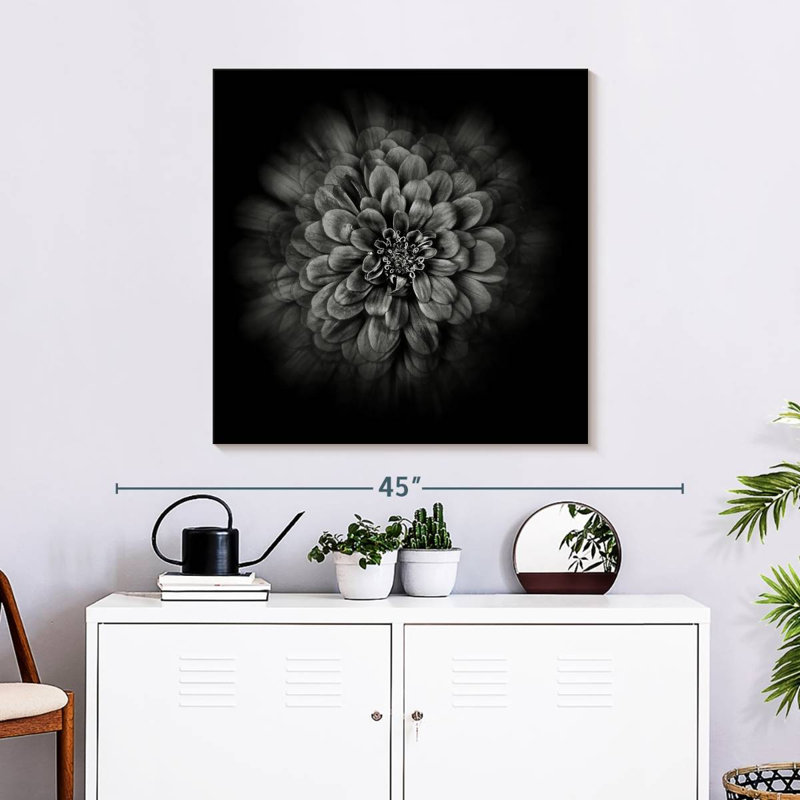 Fleurs Harnek Backyard en noir et blanc IV