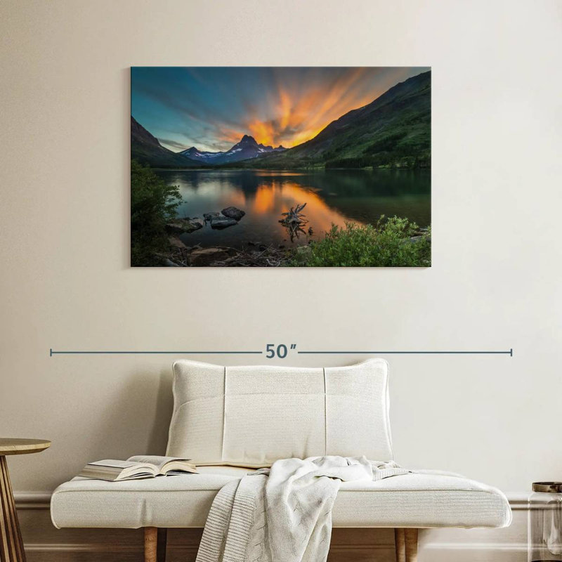 Alvord, lac Swift, courant, coucher de soleil, H 26 po x l 39 po