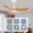36-Inch Wood Ceiling Fan Without light