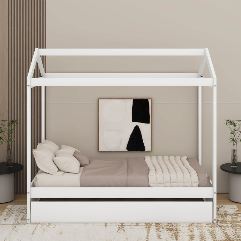 Lit simple avec lit gigogne
