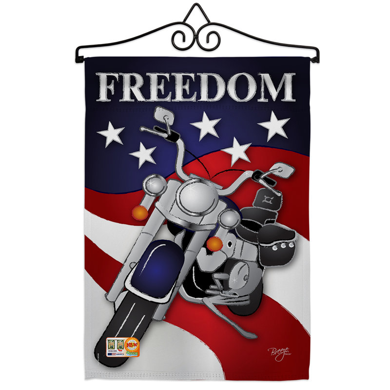 Polyester 18,5 x 13 po freedom 2 côtés ensemble de drapeau
