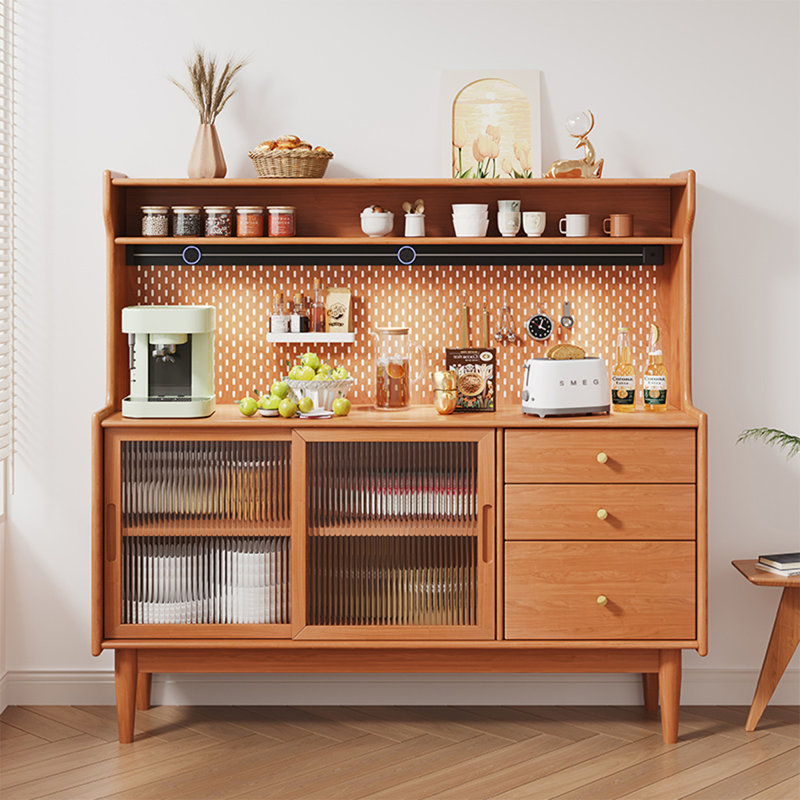 Armoire de rangement scandinave en bois massif à une pièce
