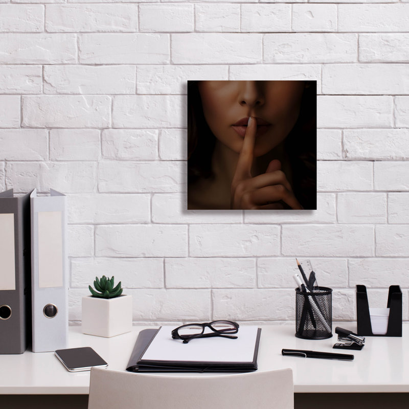 «Shush» par Andreas Magnusson, art mural sur toile, H 12 po x l 12 po x P 0,75 po