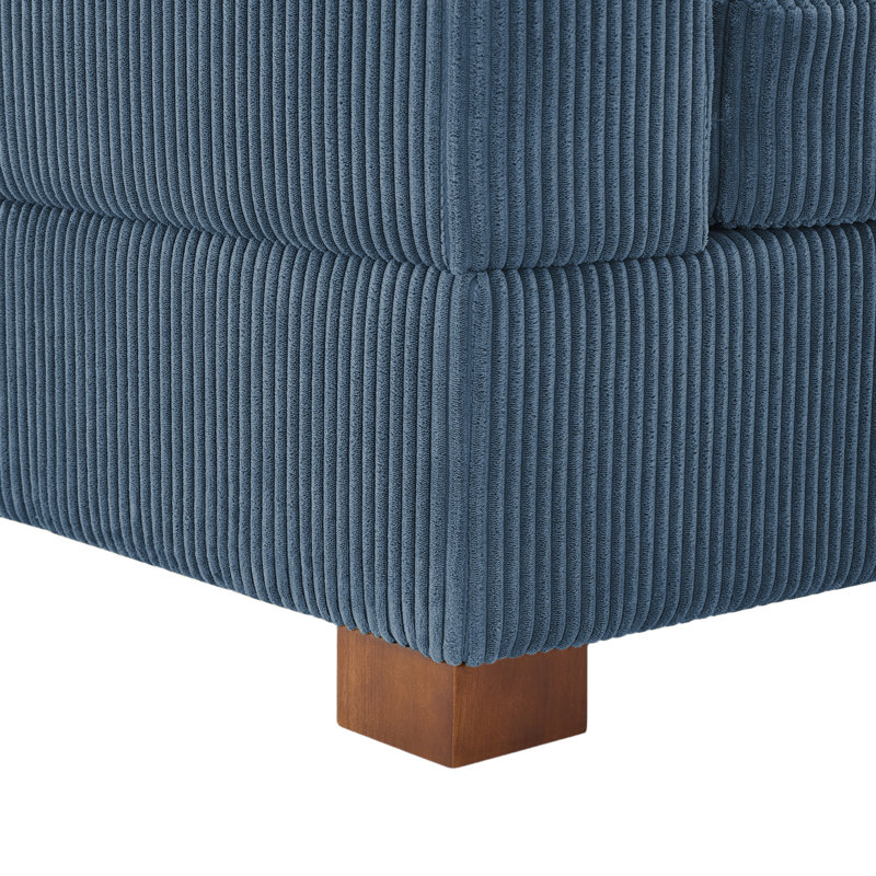 Milbrey 104.1Cm Wide Armchair, Navy Corduroy