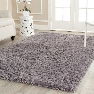 Tapis gris touffeté à la main Assar