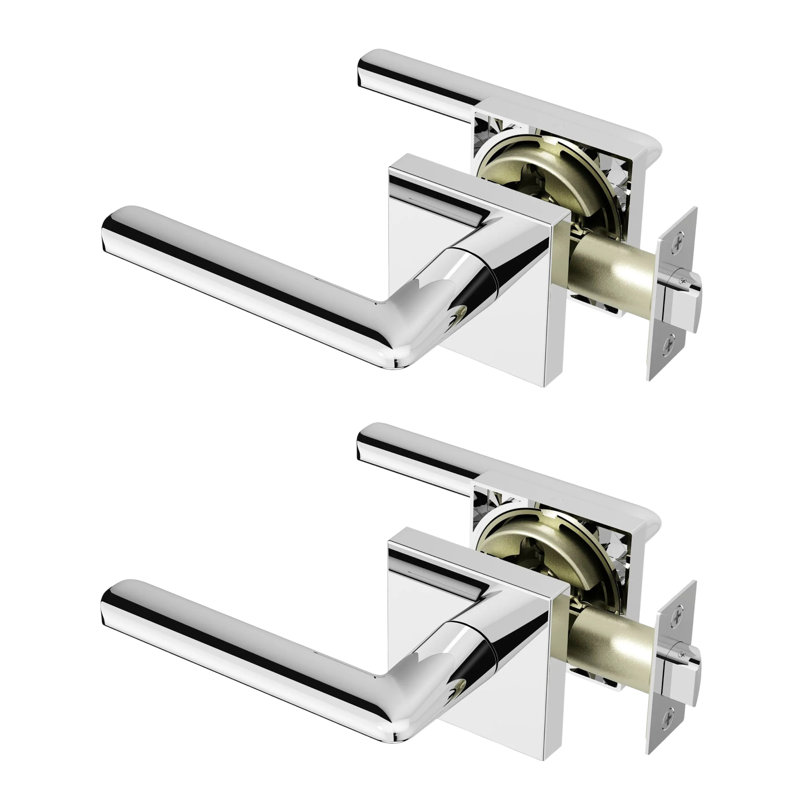 Mirra Passage Door Lever Modern Concealed Design For (Hall & Closet) – Sleek Minimalist Style in Chrome, Chrome