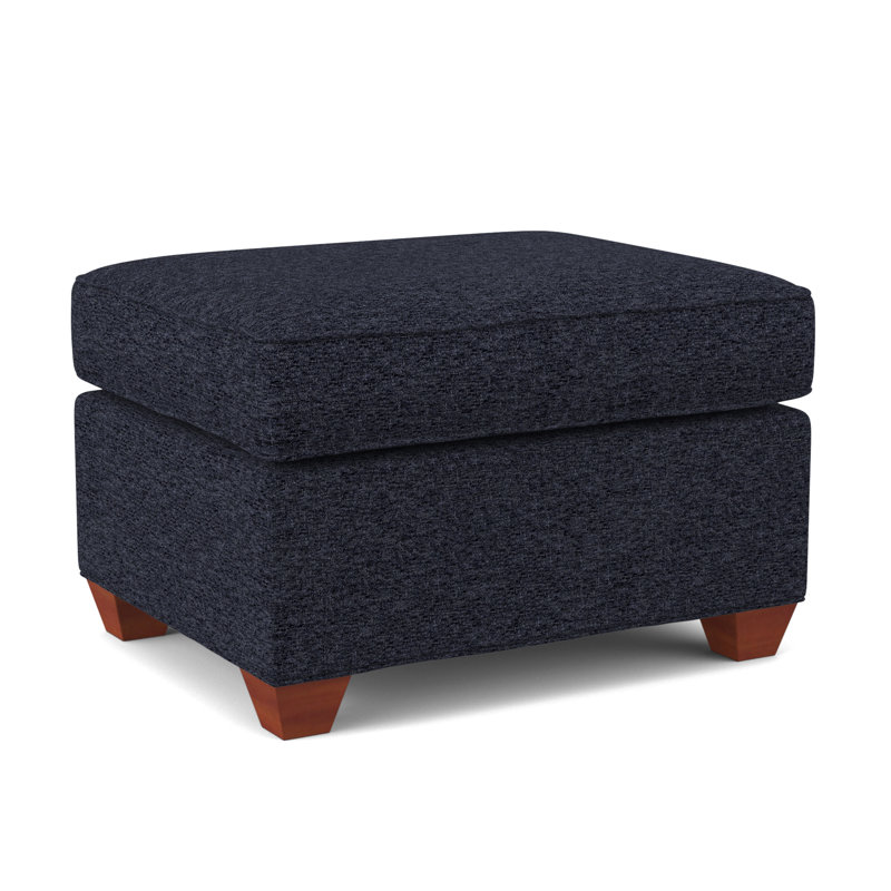 Avery 27" Wide Rectangle Standard Ottoman, BM Cherry, Fluff Wall Street