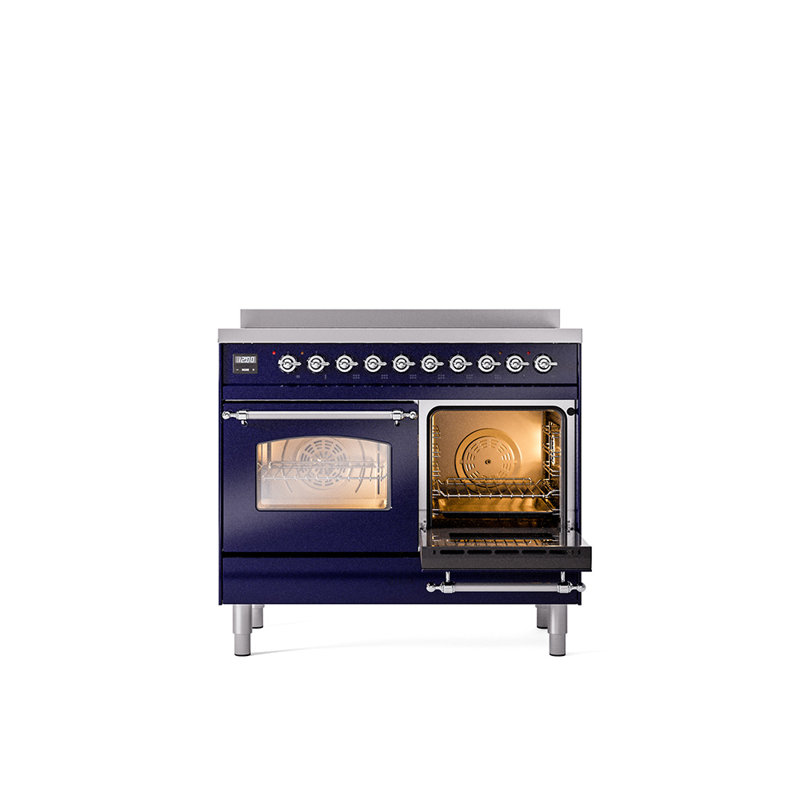 ILVE Nostalgie II 40 in Induction Range, Midnight Blue/Chrome