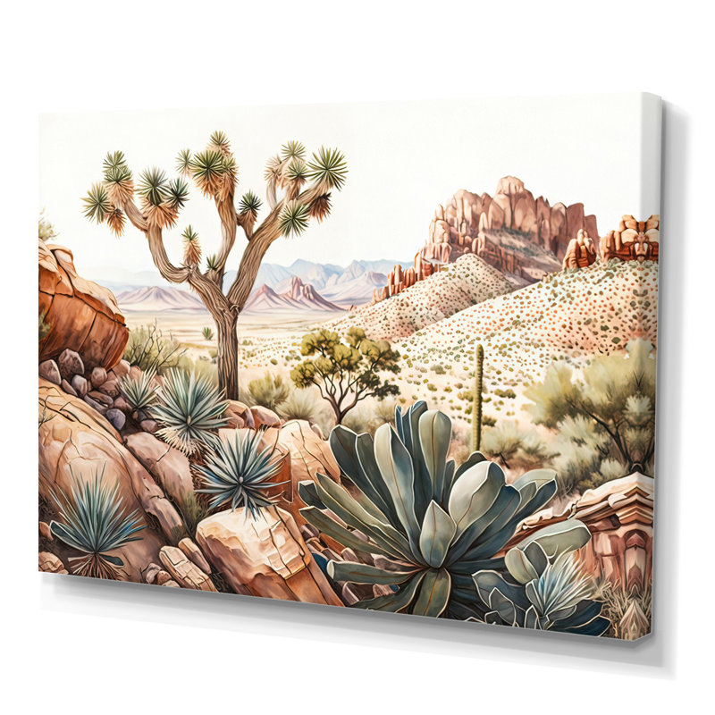 Désert, art mural sur toile, Arizona, H 12 po x l 20 po x P 1 po, Toile tendue