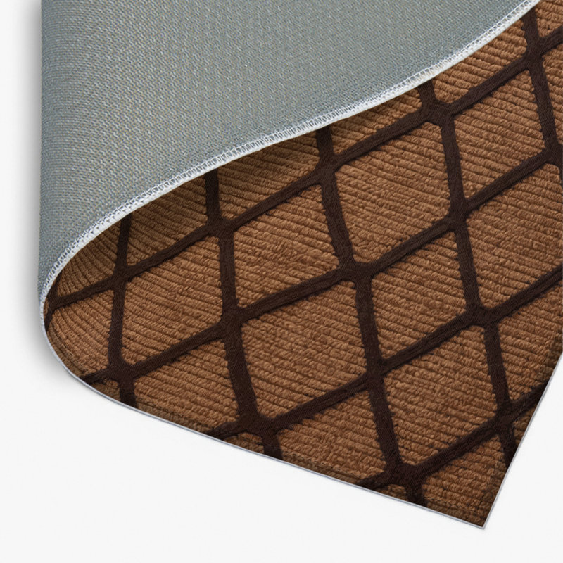 Tapis brun intérieur et extérieur Trellis, Rectangulaire 2 pi x 3 pi