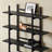 Modern Minimalist Black Solid Wood Display Cabinet