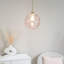 Frenchie 25 cm H Globe Glass Pendant Shade ( Clip On ) in Pink