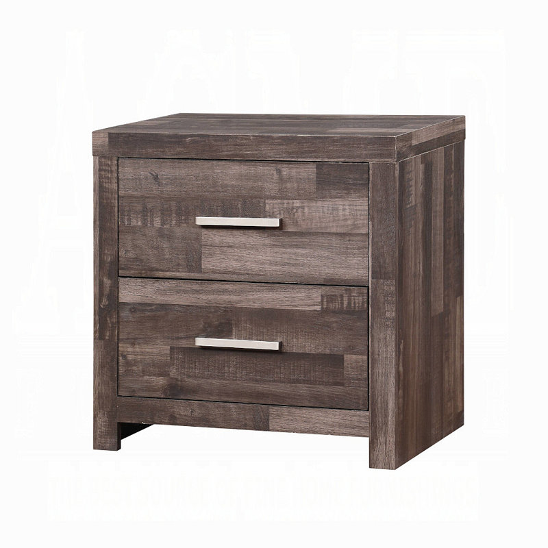 Table de chevet contemporaine à deux tiroirs avec meubles de chambre à coucher et rangement à 1 tiroir