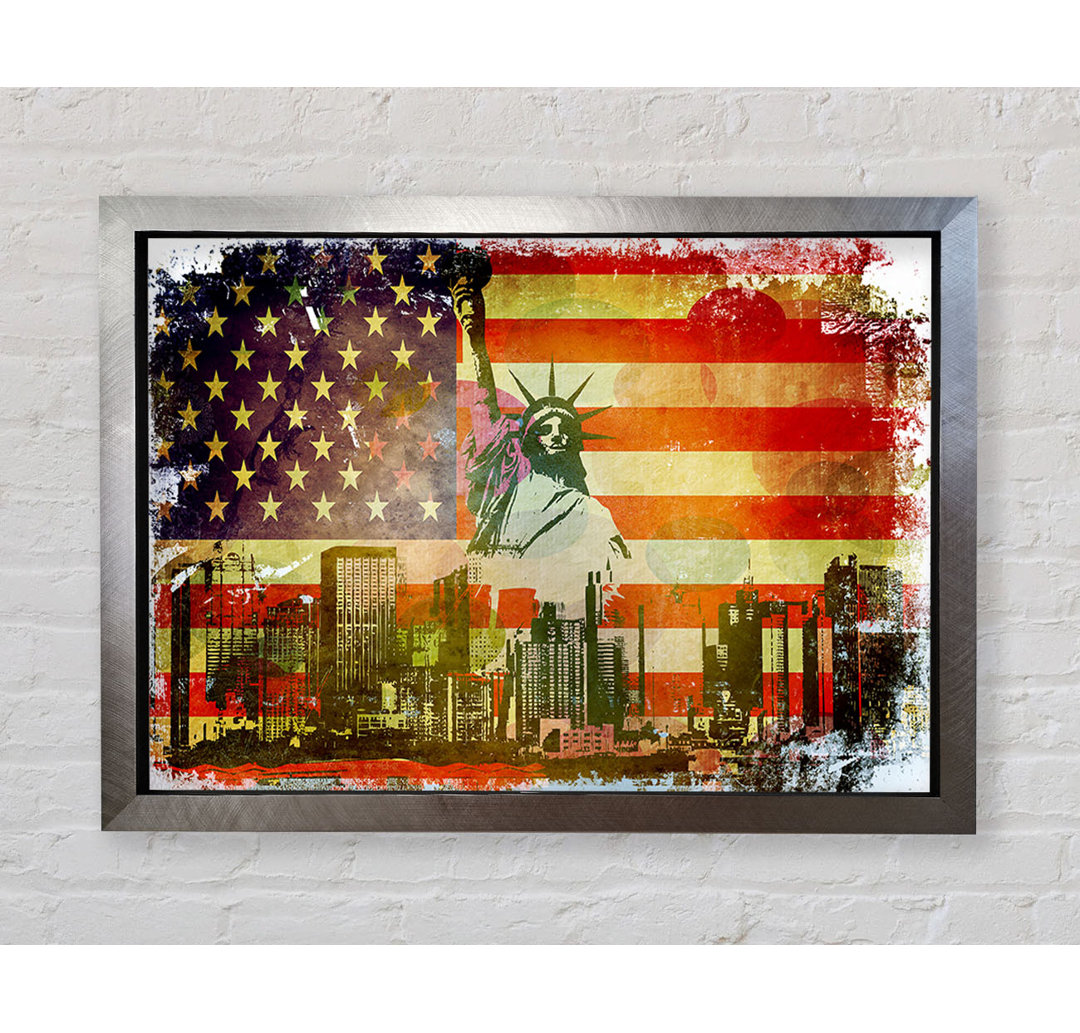 Amerikanische Flagge NYC - Druck