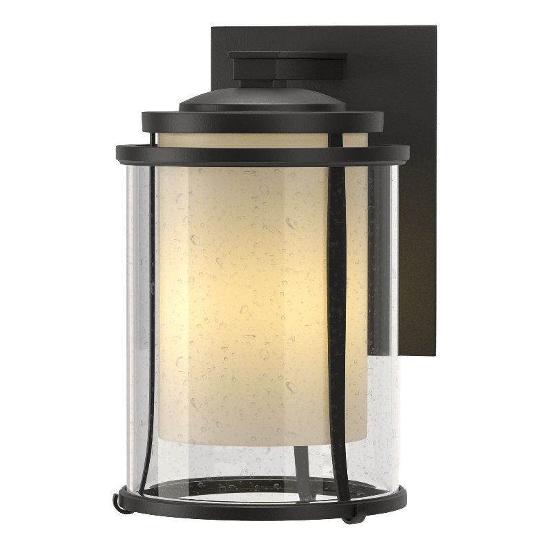 Meridian Outdoor Armed Sconce, 15.7" H x 9.4" W x 10.9" D, White