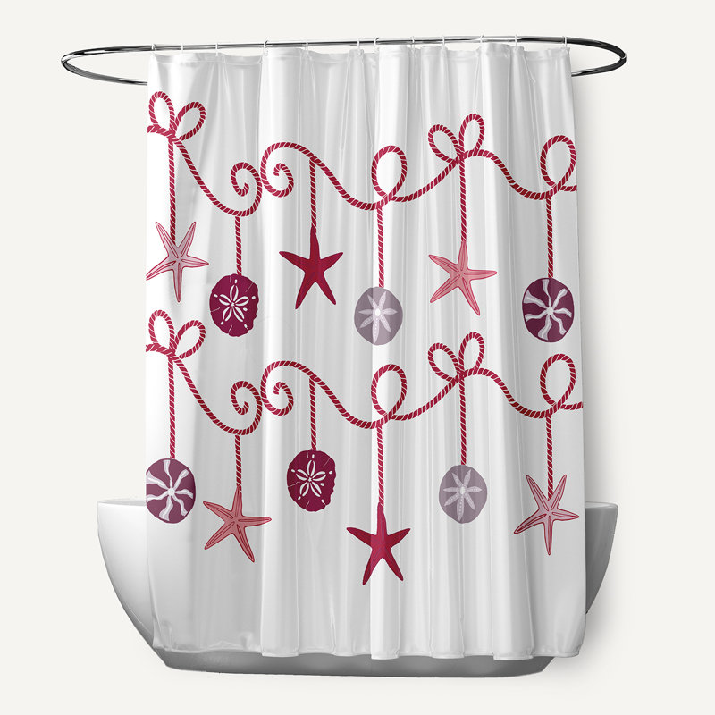 Jahlique Graphic Print Shower Curtain, Christmas Pink