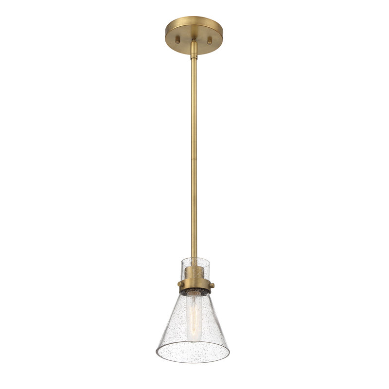 Encinas 1 - Light Single Pendant, Natural Brass