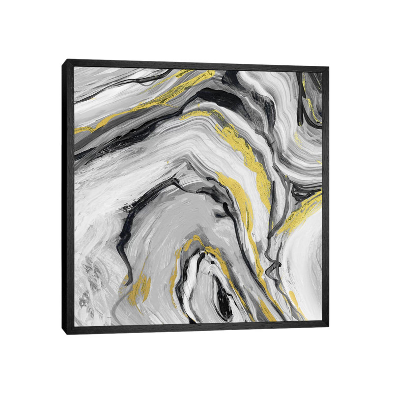 Bold Agate II by Carol Robinson - Print on Canvas, Black Framed, 45.72 cm H x 45.72 cm W