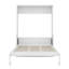 Grand lit escamotable avec bureau, station de charge USB, armoire murale avec tablettes de rangement, lumières DEL-1112680817