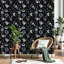 Papier peint auto-adhésif mural à motif de lignes abstraites à motif de cercles abstraits, galaxie, cercle central, papier peint amovible, adhésif pour salle de bain 17,7 po x 118 po-130117667