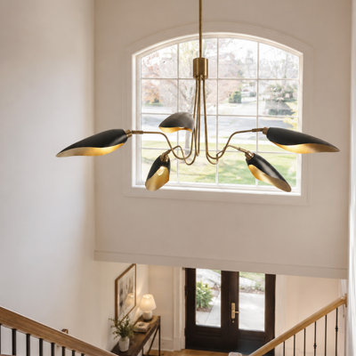  Lakendria 5 - Light Dimmable Wagon Wheel Shaded Chandelier