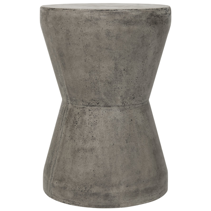 Outdoor Cybele Concrete Stool, Dark Grey