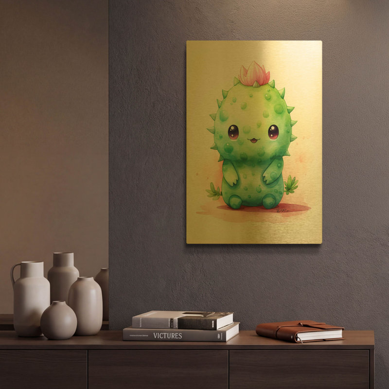 « Monstre des fruits coupés 3 » par Momart, décoration murale en métal doré, 30,5 cm x 40,5 cm, 16" H x 12" W